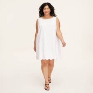 kate spade new york x Target Women's Scalloped Mini Shift Dress White 2X